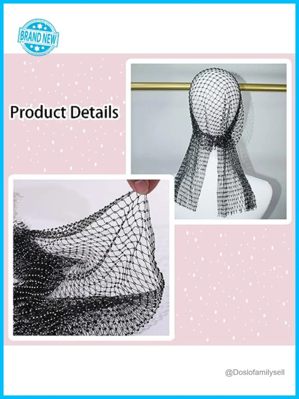 Rhinestone Mesh Headbands for Women - Stretchy Crystal Nightclub Hair Wraps